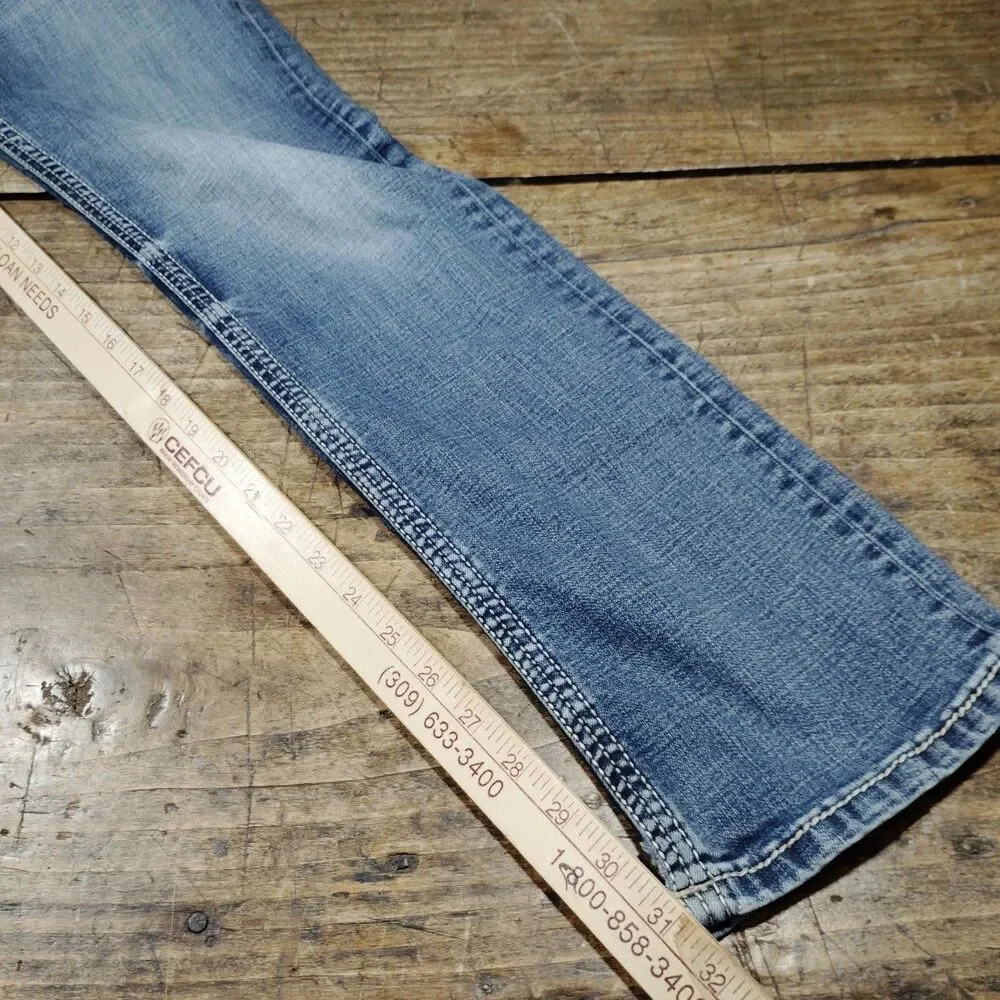 BKE Mens Sz 30R x 31.5 Jeans JAKE Blue Denim Cotton Blend Straight Leg *READ